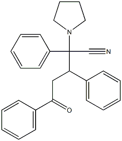 2,3,5-Triphenyl-2-(1-pyrrolidinyl)-5-oxovaleronitrile 结构式