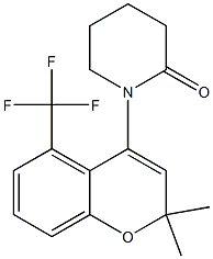1-(5-Trifluoromethyl-2,2-dimethyl-2H-1-benzopyran-4-yl)piperidin-2-one Struktur