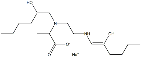 2-[N-(2-Hydroxyhexyl)-N-[2-(2-hydroxy-1-hexenylamino)ethyl]amino]propionic acid sodium salt Structure