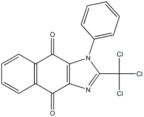 1-フェニル-2-トリクロロメチル-1H-ナフト[2,3-d]イミダゾール-4,9-ジオン 化学構造式