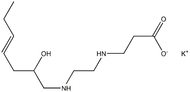 3-[N-[2-[N-(2-Hydroxy-4-heptenyl)amino]ethyl]amino]propionic acid potassium salt,,结构式