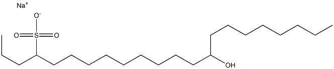 14-Hydroxydocosane-4-sulfonic acid sodium salt Structure