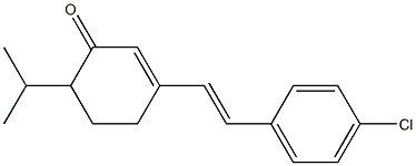 6-Isopropyl-3-[(E)-2-(4-chlorophenyl)ethenyl]-2-cyclohexen-1-one,,结构式