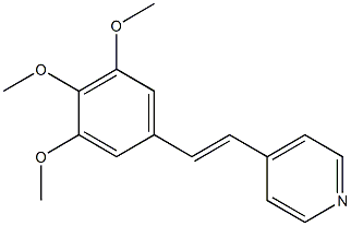 4-[(E)-2-(3,4,5-Trimethoxyphenyl)ethenyl]pyridine 结构式