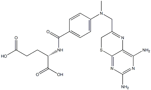 N-[4-[[(2,4-Diamino-7H-pyrimido[4,5-b][1,4]thiazin-6-yl)methyl]methylamino]benzoyl]-L-glutamic acid Structure