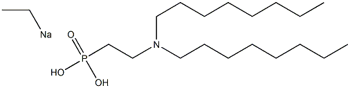 2-(Dioctylamino)ethylphosphonic acid ethyl=sodium ester salt Structure