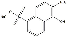 5-Hydroxy-6-amino-1-naphthalenesulfonic acid sodium salt,,结构式