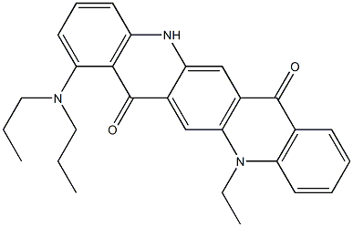 1-(Dipropylamino)-12-ethyl-5,12-dihydroquino[2,3-b]acridine-7,14-dione Structure