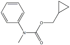 N-Methyl-N-phenylcarbamic acid cyclopropylmethyl ester Structure