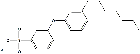 3-(3-Heptylphenoxy)benzenesulfonic acid potassium salt,,结构式