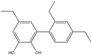 4-Ethyl-6-(2,4-diethylphenyl)benzene-1,2-diol Structure