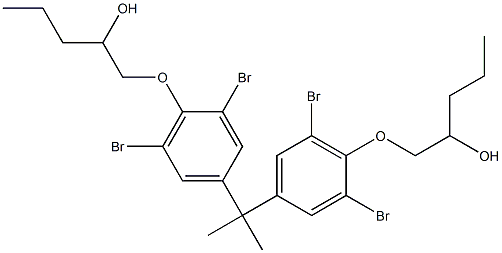 1,1'-[Isopropylidenebis(2,6-dibromo-4,1-phenyleneoxy)]bis(2-pentanol) Struktur