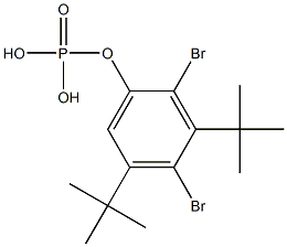 りん酸ビス(tert-ブチル)[2,4-ジブロモフェニル] 化学構造式
