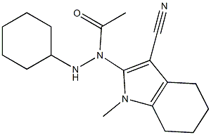 1-Methyl-2-[(cyclohexylamino)acetylamino]-4,5,6,7-tetrahydro-1H-indole-3-carbonitrile Structure
