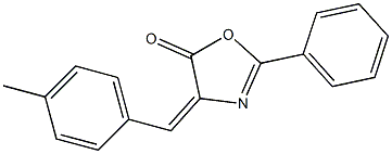 2-Phenyl-4-[(E)-(4-methylphenyl)methylene]-2-oxazolin-5-one Struktur