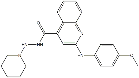 N'-Piperidino-2-(4-methoxyphenylamino)quinoline-4-carbohydrazide Structure