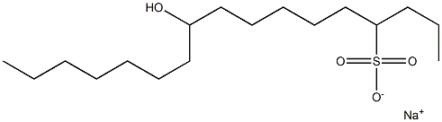 10-Hydroxyheptadecane-4-sulfonic acid sodium salt,,结构式