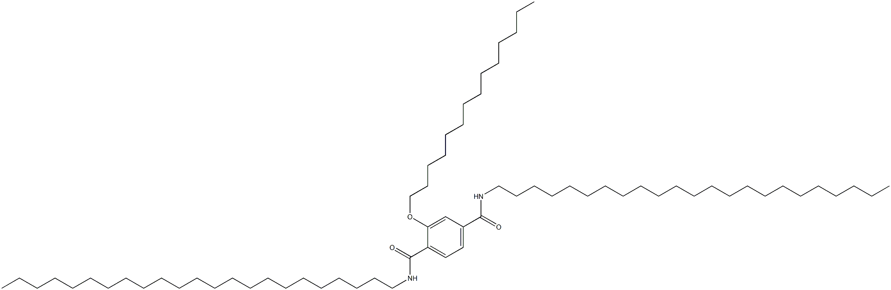 2-(テトラデシルオキシ)-N,N'-ジトリコシルテレフタルアミド 化学構造式