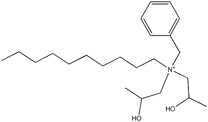 N-Decyl-N,N-bis(2-hydroxypropyl)benzenemethanaminium Structure