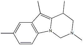 2,4,5,7-テトラメチル-1,2,3,4-テトラヒドロピリミド[1,6-a]インドール 化学構造式
