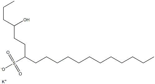 4-ヒドロキシノナデカン-7-スルホン酸カリウム 化学構造式