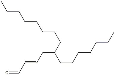 5-ヘプチル-2,4-トリデカジエナール 化学構造式