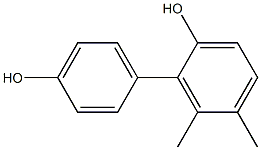 5,6-Dimethyl-1,1'-biphenyl-2,4'-diol Struktur