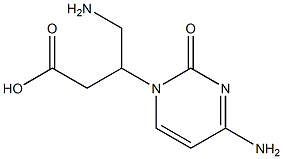 3-[(4-Amino-1,2-dihydro-2-oxopyrimidin)-1-yl]-4-aminobutanoic acid Structure