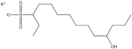 11-Hydroxytetradecane-3-sulfonic acid potassium salt 结构式