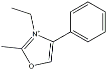 3-Ethyl-2-methyl-4-phenyloxazolium Structure