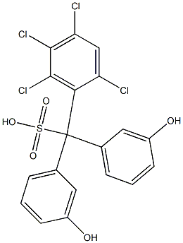 (2,4,5,6-Tetrachlorophenyl)bis(3-hydroxyphenyl)methanesulfonic acid Structure