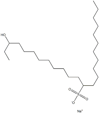 22-Hydroxytetracosane-12-sulfonic acid sodium salt Structure