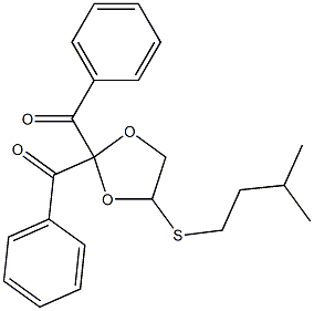 5-Isopentylthio-2,2-dibenzoyl-1,3-dioxolane Structure
