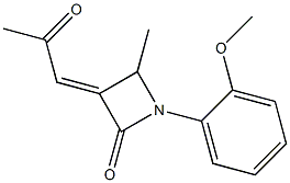 (E)-3-(2-Oxopropylidene)-4-methyl-1-(2-methoxyphenyl)azetidin-2-one Structure