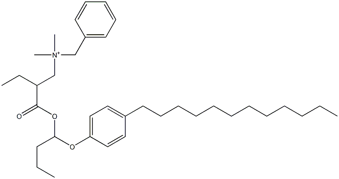 N,N-Dimethyl-N-benzyl-N-[2-[[1-(4-dodecylphenyloxy)butyl]oxycarbonyl]butyl]aminium Structure