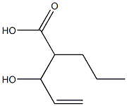 2-Propyl-3-hydroxy-4-pentenoic acid Structure