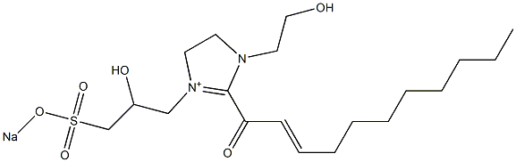  1-(2-Hydroxyethyl)-3-[2-hydroxy-3-(sodiooxysulfonyl)propyl]-2-(2-undecenoyl)-2-imidazoline-3-ium