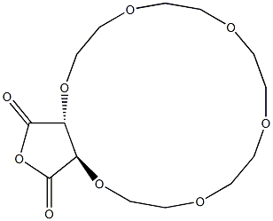 [2R,3R,(+)]-1,4,7,10,13,16-ヘキサオキサシクロオクタデカン-2,3-ジカルボン酸無水物 化学構造式