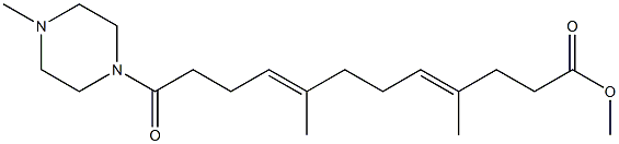 1-Methyl-4-(11-methoxycarbonyl-5,9-dimethyl-1-oxoundeca-4,8-dienyl)piperazine