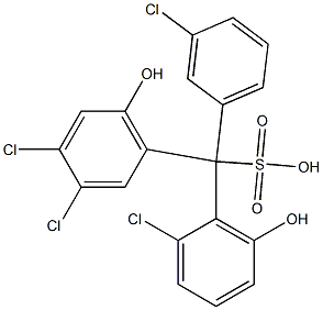 (3-Chlorophenyl)(2-chloro-6-hydroxyphenyl)(3,4-dichloro-6-hydroxyphenyl)methanesulfonic acid