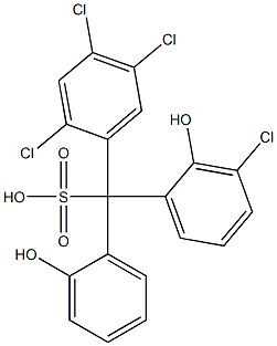 (3-Chloro-2-hydroxyphenyl)(2,4,5-trichlorophenyl)(2-hydroxyphenyl)methanesulfonic acid 结构式