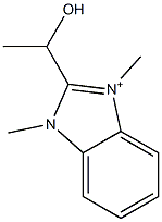 2-(1-Hydroxyethyl)-1,3-dimethyl-3H-benzimidazol-1-ium Structure