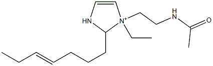 1-[2-(Acetylamino)ethyl]-1-ethyl-2-(4-heptenyl)-4-imidazoline-1-ium,,结构式