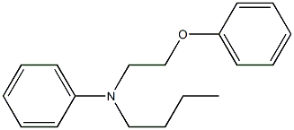 N-ブチル-N-(2-フェノキシエチル)アニリン 化学構造式