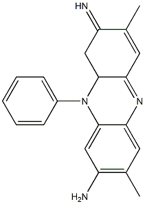 3-Amino-7-imino-2,8-dimethyl-5-phenyl-5,5a,6,7-tetrahydrophenazine Structure