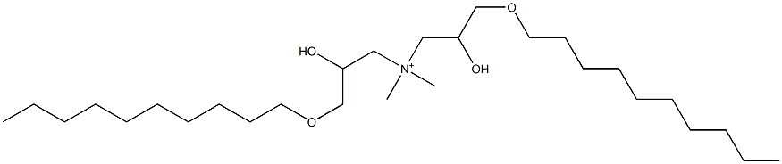 3-Decyloxy-N-(3-decyloxy-2-hydroxypropyl)-2-hydroxy-N,N-dimethyl-1-propanaminium,,结构式