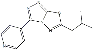 6-Isobutyl-3-(4-pyridinyl)-1,2,4-triazolo[3,4-b][1,3,4]thiadiazole Struktur