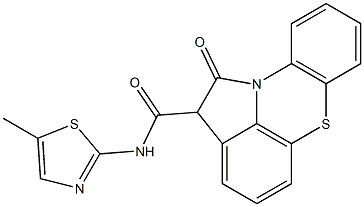 N-(5-Methyl-2-thiazolyl)-1,2-dihydro-1-oxopyrrolo[3,2,1-kl]phenothiazine-2-carboxamide Structure