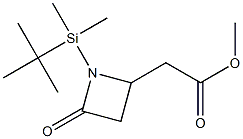 [1-(tert-Butyldimethylsilyl)-4-oxoazetidin-2-yl]acetic acid methyl ester,,结构式