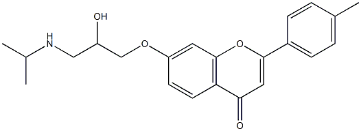 4'-Methyl-7-[2-hydroxy-3-(isopropylamino)propoxy]flavone Structure